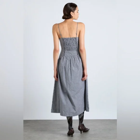 NWT Damson Madder Persephone Midi Dress in Black Gingham UK 16 / US 12 - Picture 6 of 16